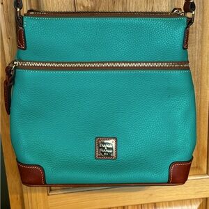 Dooney & Bourke leather crossbody. Turquoise, green, teal, spearmint.